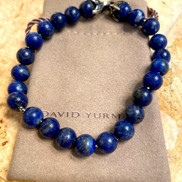 David Yurman Accessories David Yurman Mens Blue Bead Bracelet